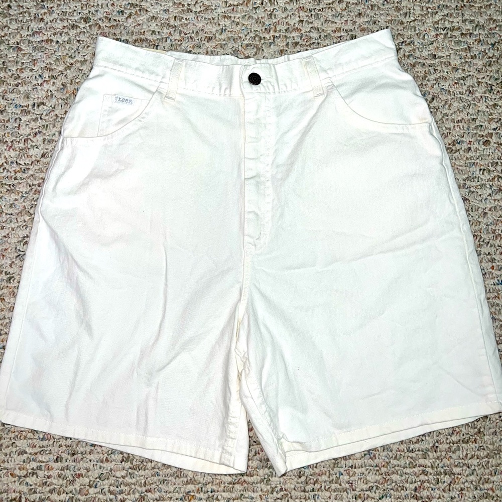Lee Womens White Relaxed Fit Jean Shorts Denim Shorts Size 12 NWOT